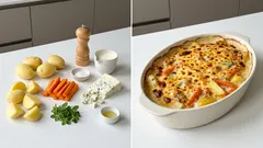 Gemüsegratin mit Gorgonzola: cremig-würzig und ganz unkompliziert aus dem Ofen