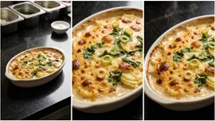 Kartoffel-Kohlrabi-Gratin aus dem Ofen: cremig, würzig und ganz unkompliziert