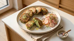 Spinat-Quark-Plätzchen aus der Pfanne – knusprig, saftig und schnell gemacht