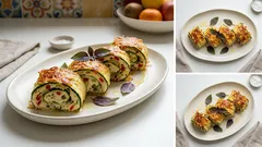 Zucchinirouladen mit Käse aus dem Ofen – cremig gefüllt und schön goldbraun