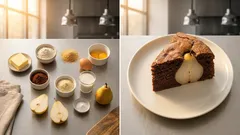 Schokokuchen mit versunkenen Birnen: saftig, unkompliziert und perfekt zum Kaffee