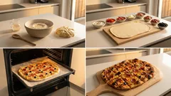 Knuspriger Flammkuchen mit Paprika, Oliven & Chorizo – in 15 Minuten aus dem Ofen