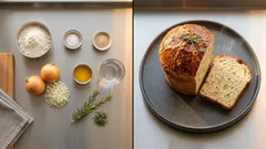 Omas Zwiebelbrot mit Rosmarin – saftig, herzhaft und im Blumentopf gebacken