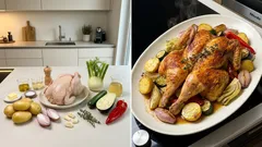 Saftiges Ofenhähnchen mit Fenchel und Kartoffeln – alles in einem Bräter