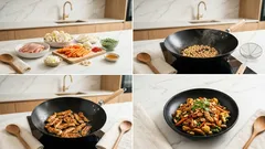 Schnelle Hähnchenpfanne mit Erdnüssen – knackiges Gemüse in 20 Minuten