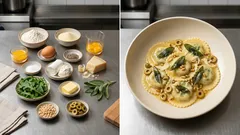 Rucola-Ziegenkäse-Ravioli mit Salbeibutter – so klappt Pasta wie im Restaurant