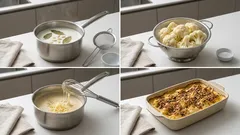 Blumenkohl-Gratin mit Manchego & Mandelkruste – cremig, knusprig und leicht vorzubereiten
